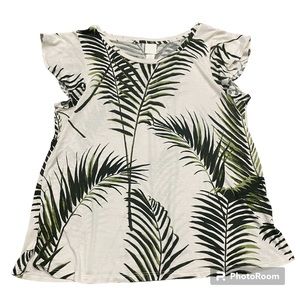 H&M Tropical Print Top Medium